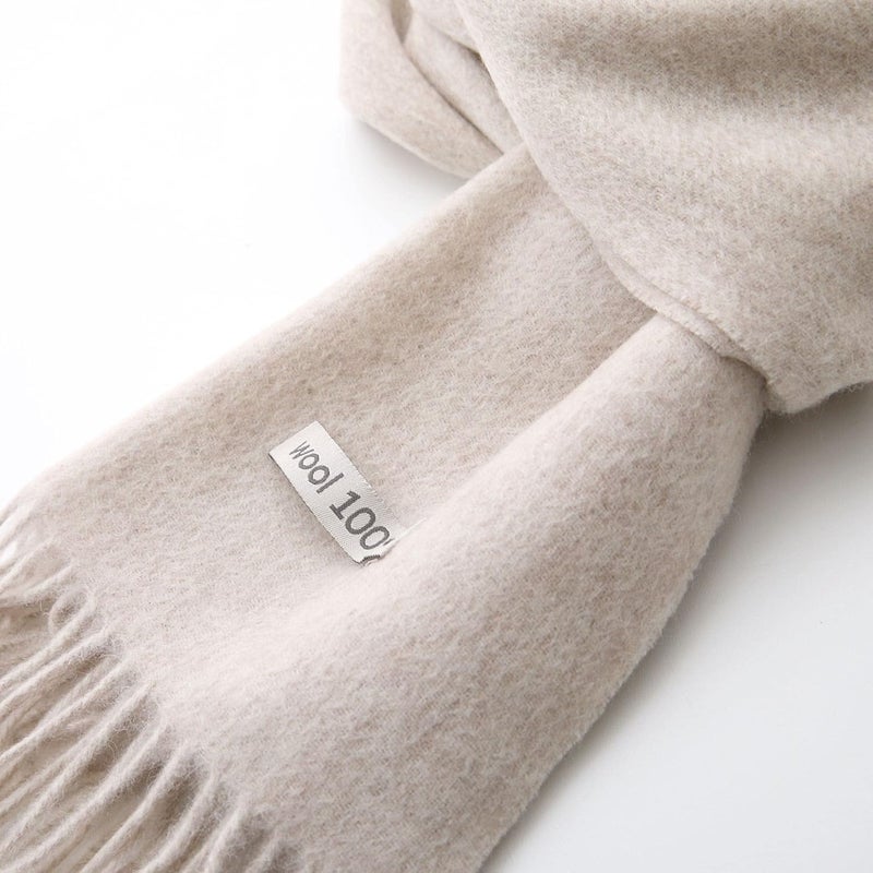 linişte 100% Wool Scarf - Men and Women Winter Warm Soft Luxurious Solid Colors Gift Box - Image 4